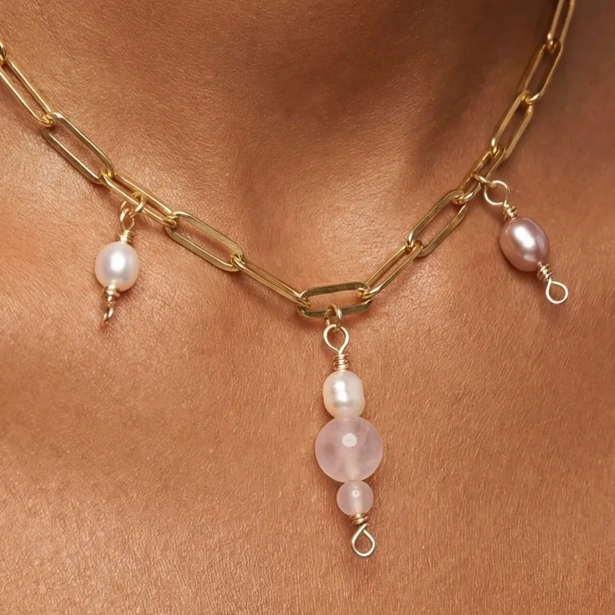 The Valentina Charm Necklace - Gold