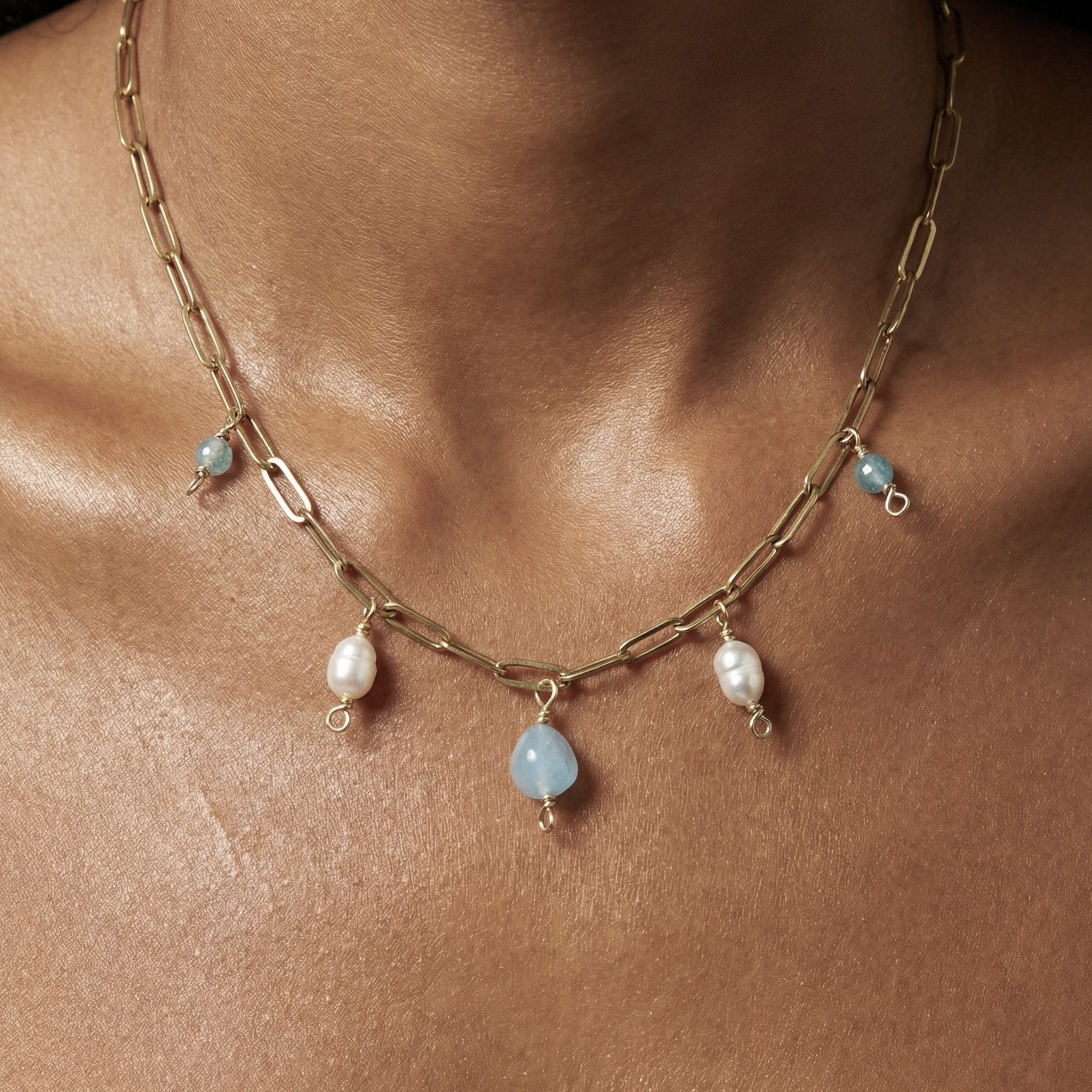The Aquamarine March Birthstone Necklace