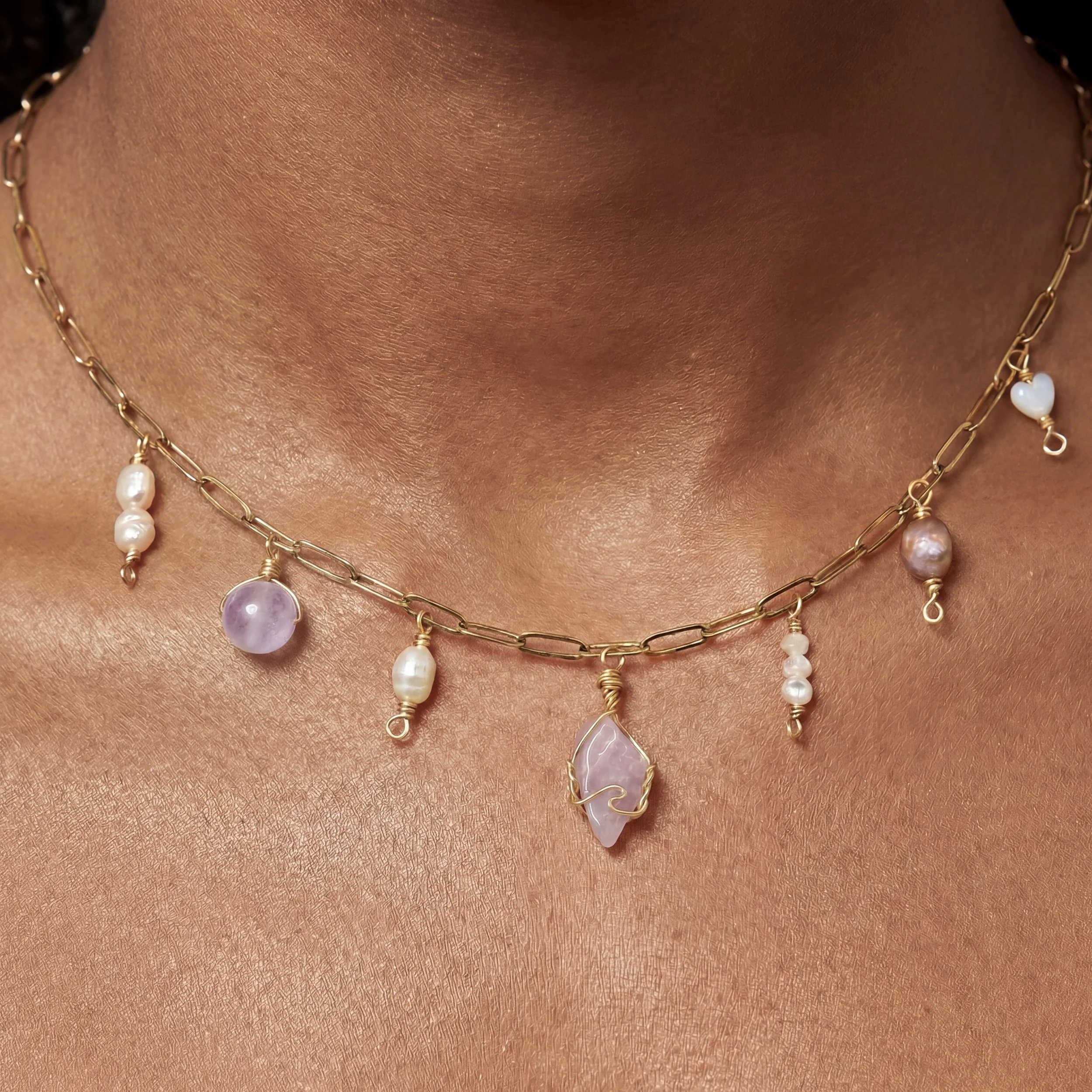 The Elle Charm Necklace - Gold