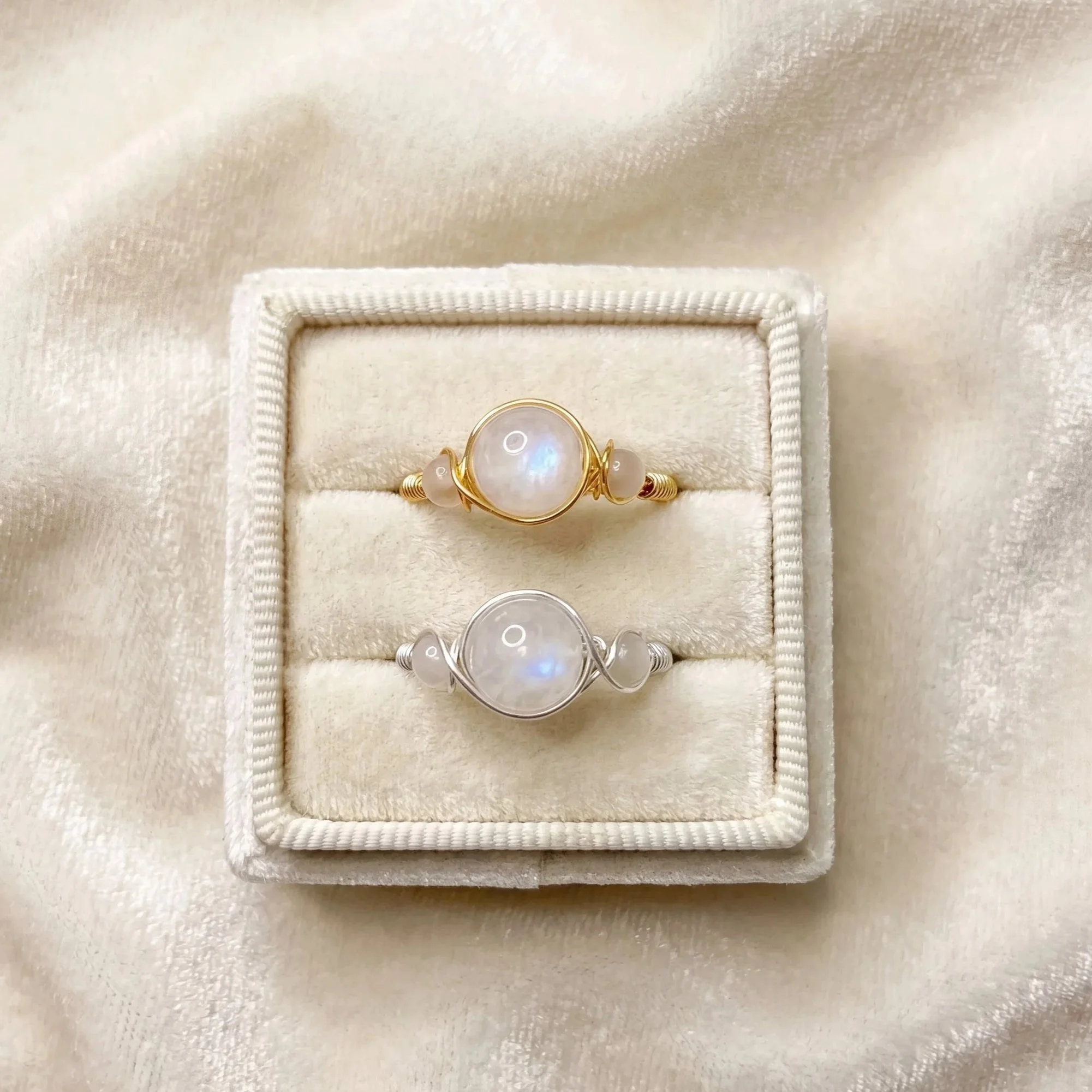 The Three Stone Clear Quartz Ring