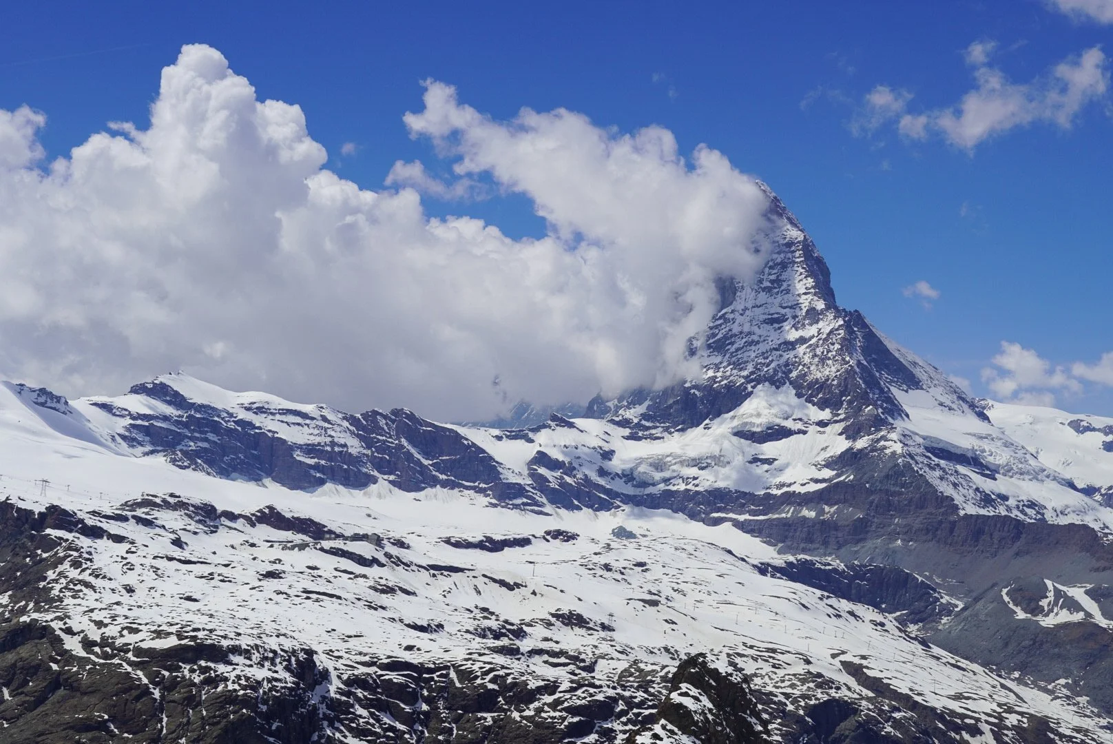 Clouds gathering near the Matterhorn in Zermatt, Switzerland