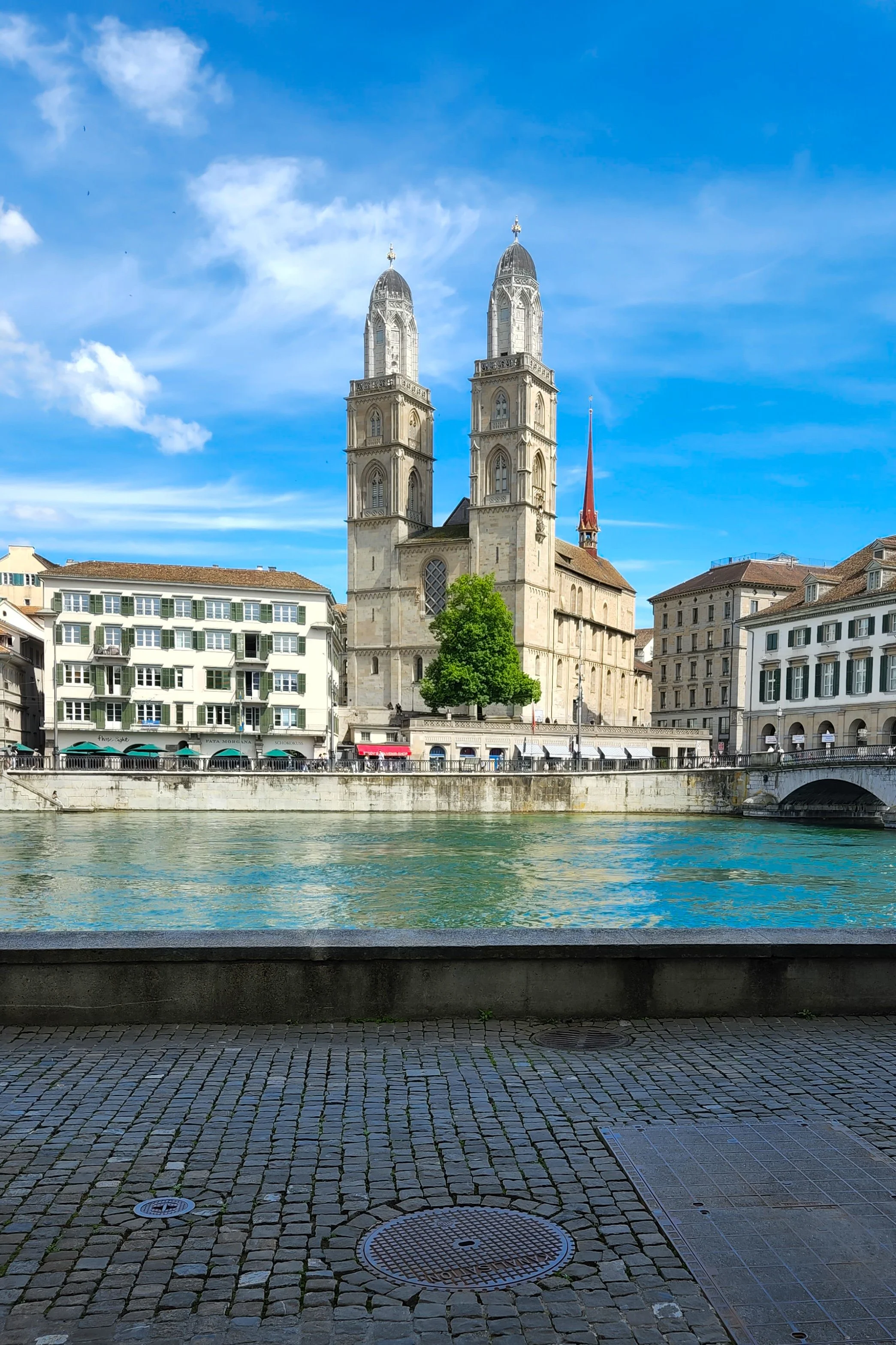 Grossmunster in Zurich, Switzerland. May 2022.