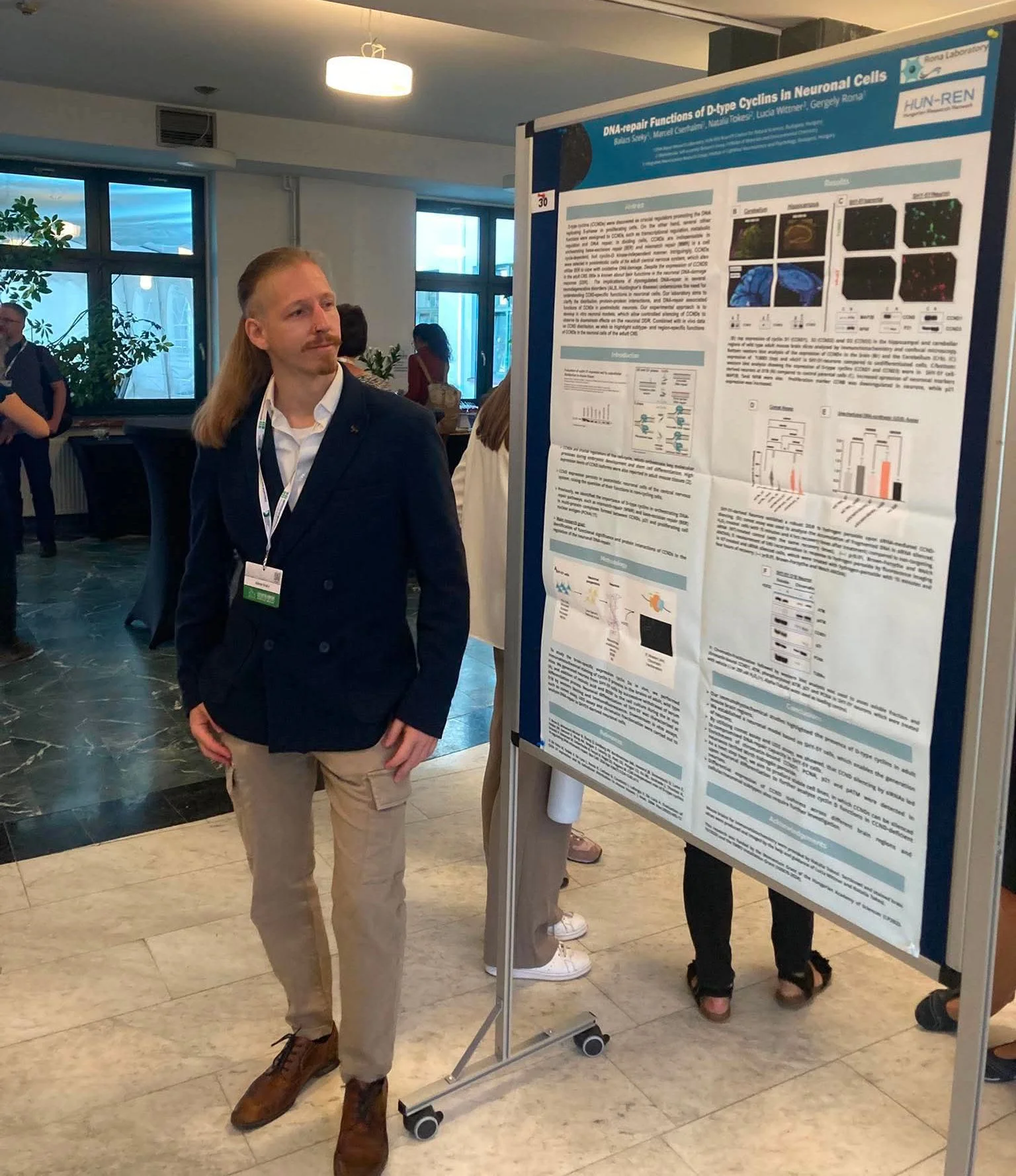 Balazs presenting his poster at the 14th Central European Genome Stability and Dynamics Meeting