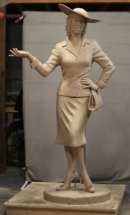 Life size clay Fannie Mae Duncan ©Lori Kiplinger Pandy