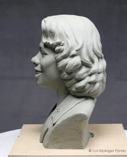 Life Size clay bust of Fannie Mae Duncan Chavant HM ©Lori Kiplinger Pandy