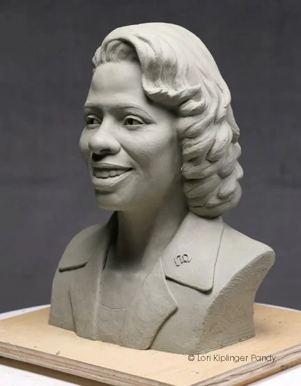 Life Size clay bust of Fannie Mae Duncan Chavant HM ©Lori Kiplinger Pandy