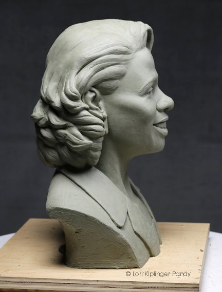 Life Size clay bust of Fannie Mae Duncan Chavant HM ©Lori Kiplinger Pandy