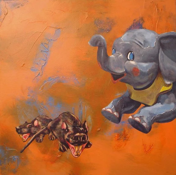 The Sum of All Other Fears / Acrylic on Canvas on Panel, 24"x24"