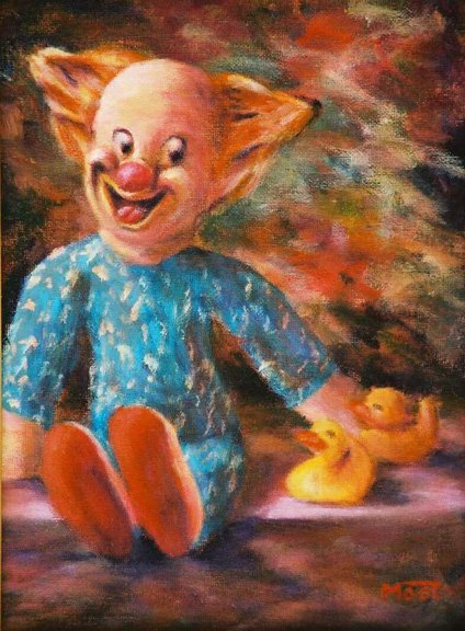 Bozo (Study) / Acrylic on Canvas Board