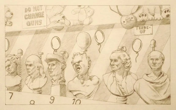 The Spraying of Marsyus (Study) / Graphite on Bristol Board