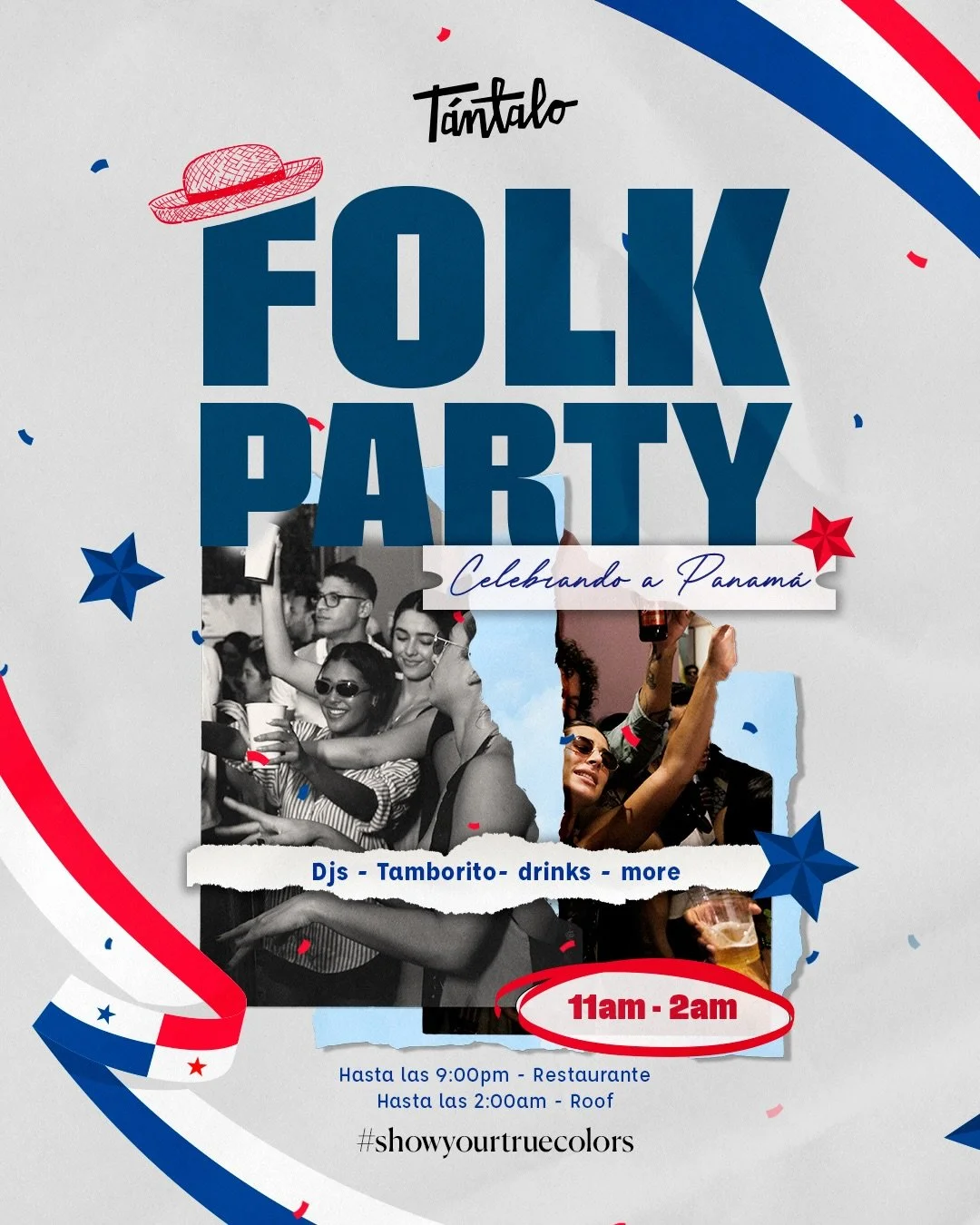 &iexcl;Estamos de vuelta! T&aacute;ntalo Block (folk) Party 🇵🇦🔥
Una edici&oacute;n que celebra lo mejor de Panam&aacute;:

🎧 DJs

🥁 Tamborito

🍹 Drinks

✨ Y siempre&hellip; MORE, always MORE.

📅 30 de noviembre
⏰ 11:00 a.m. &ndash; 2:00 a.m.

