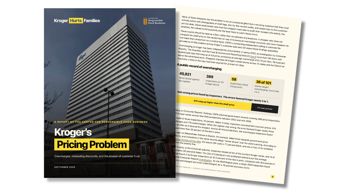 CRFB Releases New Report: Kroger's Pricing Problem