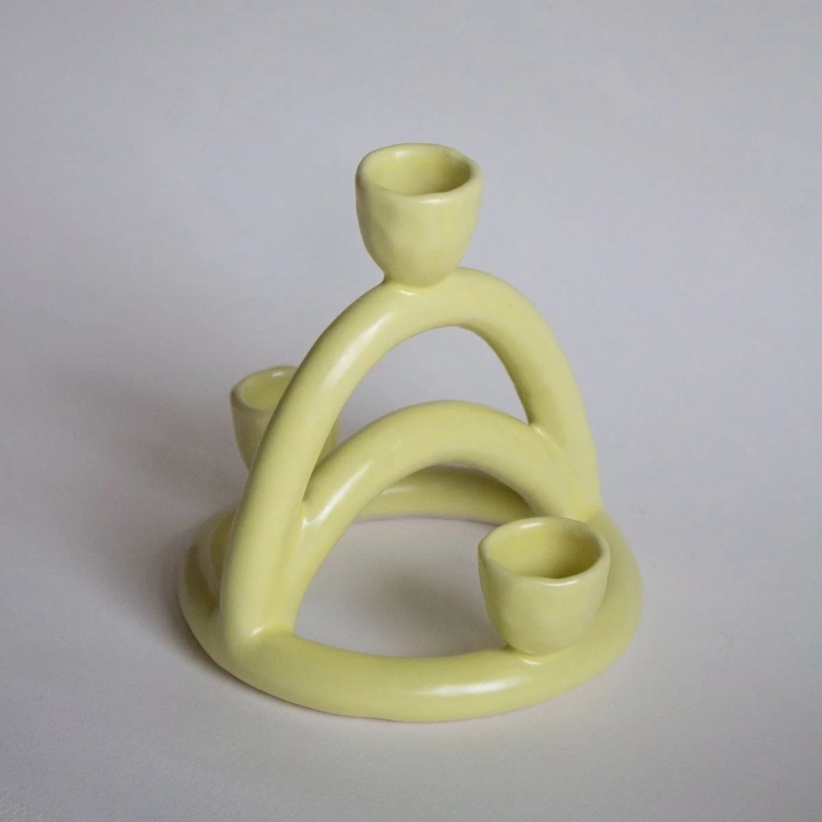 Cutesey little 🍋 candelabra excloooosively @petitmagasin___ for my Montreal folks!! It kicks off in a week! GO CHECK IT OUT IF YOU&rsquo;RE ABLE! So many amazing folks have work in this pop up 🤩 I&rsquo;m honoured to be featured among them.
.
.
.
#