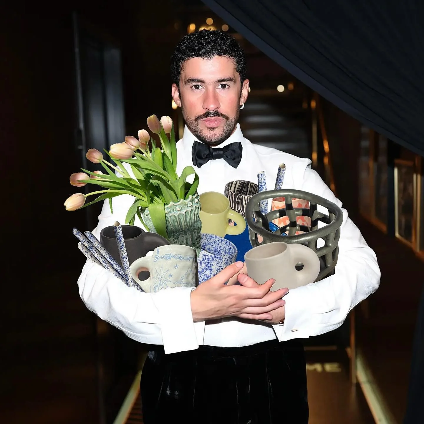 Happy Bad Bunny halftime show day to all who celebrate! As you can see, Benito is a champion of supporting local craft. What a king. Be like Benito! Come to @togatherchinatown today until 5!
.
.
.
@badbunnypr #shoplocal #shopsmall #localceramics #han