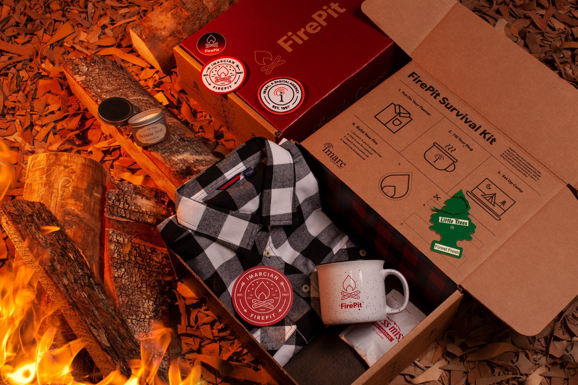 Physical Component: This component was the ultimate event hype gift. These boxes magically appeared on all employee’s doorsteps to prep them for their first FirePit.