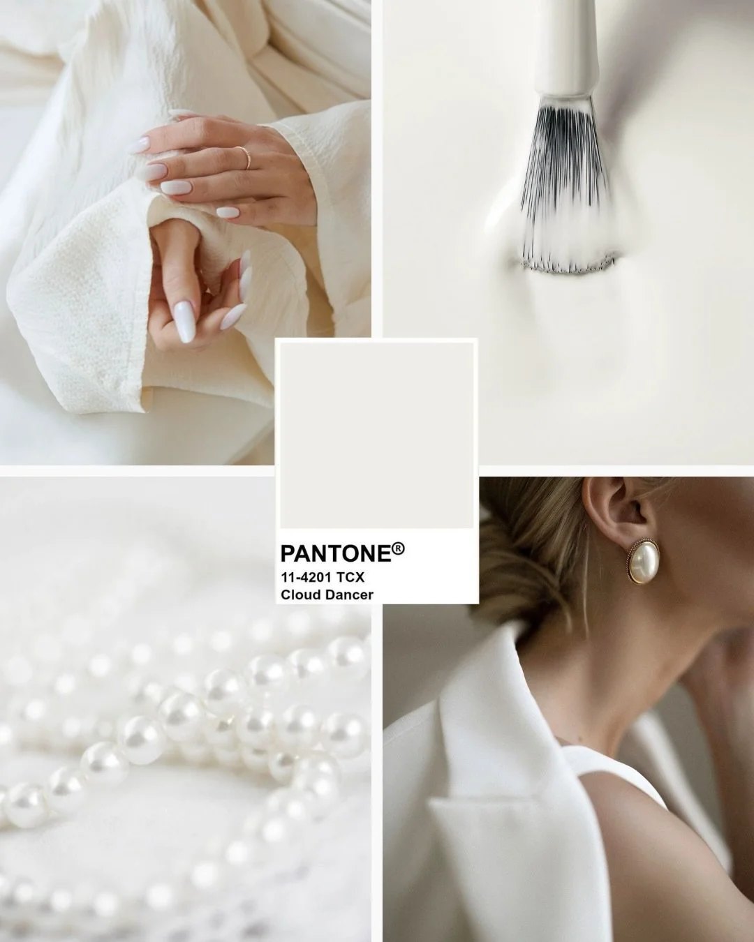 Pantone 2026: Cloud Dancer 
Soft, airy and effortlessly elegant &mdash; this nail inspo is all about timeless minimalism with a modern touch.
Because Cloud Dancer nails are made to feel as dreamy as they look ☁️

_______________

(Pantone 2026 Cloud 