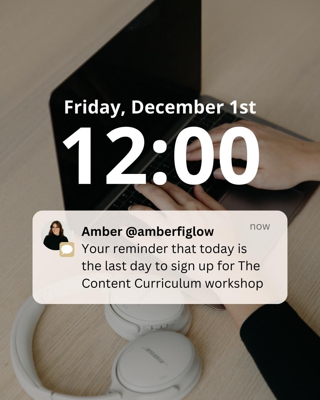 Comment &quot;CURRICULUM&quot; below for more information and I will DM it to you!! Workshop is TOMORROW at 12:00 NOON!⁠
⁠
Still have questions... drop 'em below or in my DMs!⁠
.⁠
.⁠
.⁠
#contentsystem #contentcreator #contentorganization #socialmedia