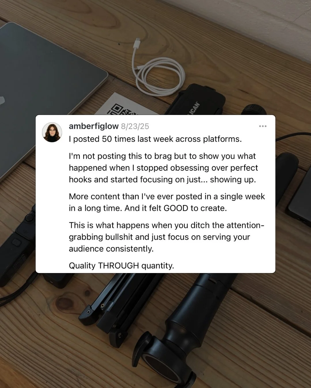 I dunno how to describe it but this feels like a season of just YAPPING and putting shit out into the world for it to exist.

Not is a bro-marketer &quot;you have to post 3 times a day&quot; kinda way...

... but in a &quot;I know I am the expert, an