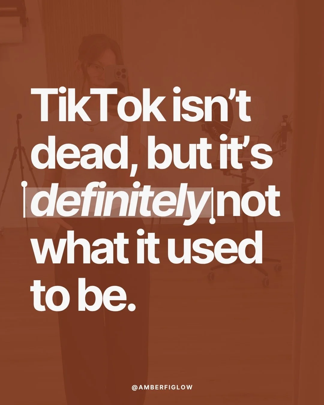 Five years on TikTok and I'm watching the numbers drop in real time... It's a platform I used to OBSESS over as a creator and as a consumer. 

It's a strange feeling. This is my biggest platform. 

Content I am proud of is barely breaking a thousand 