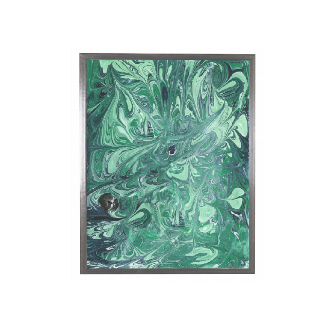 Navy Marbled Art