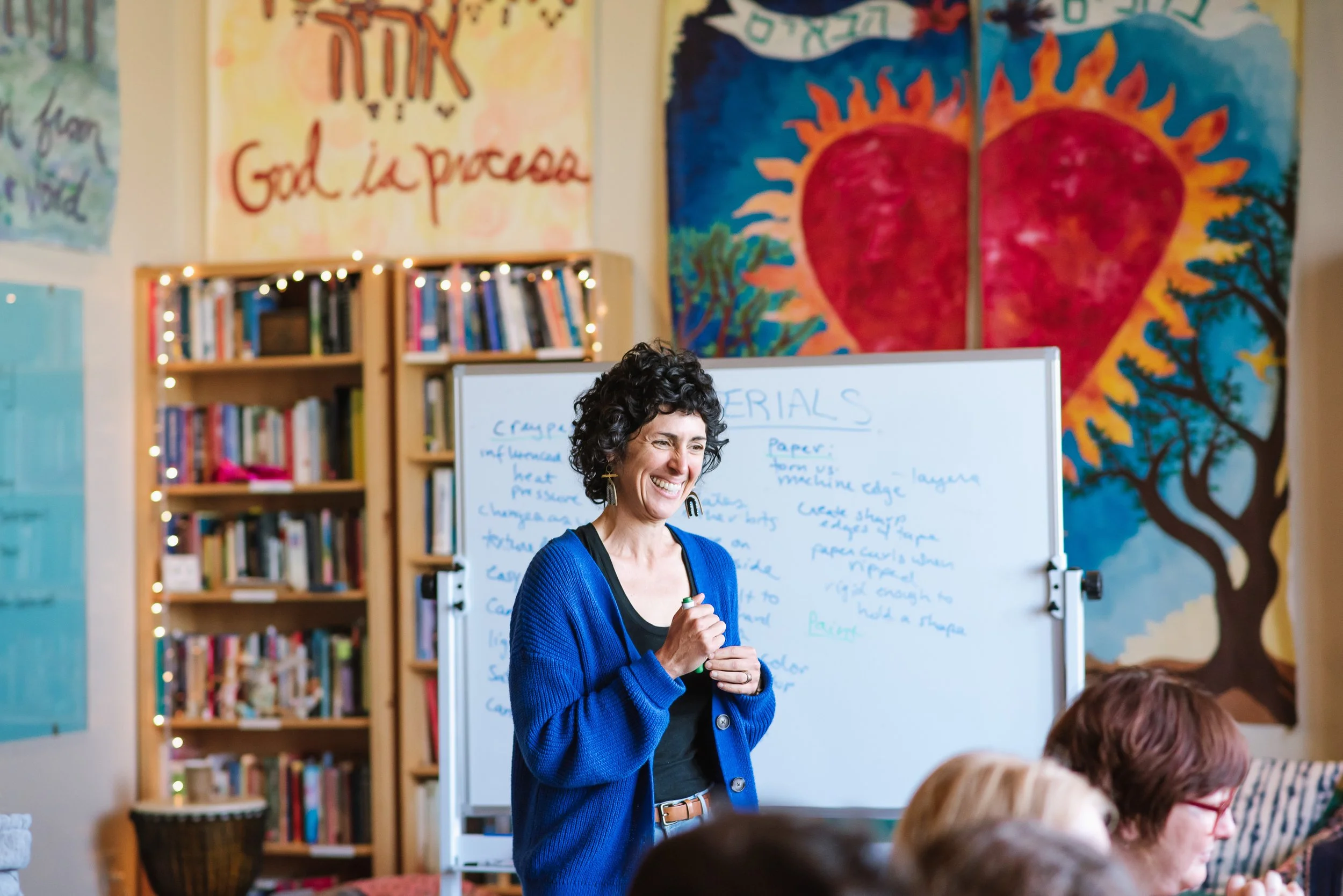 Rabbi Adina Allen teaching the Jewish Studio Process