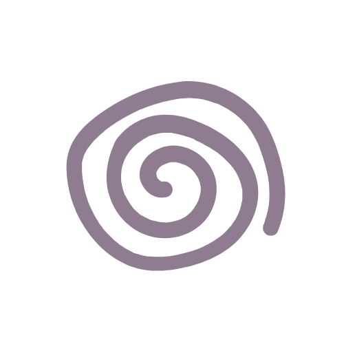 Purple spiral design on a black background.
