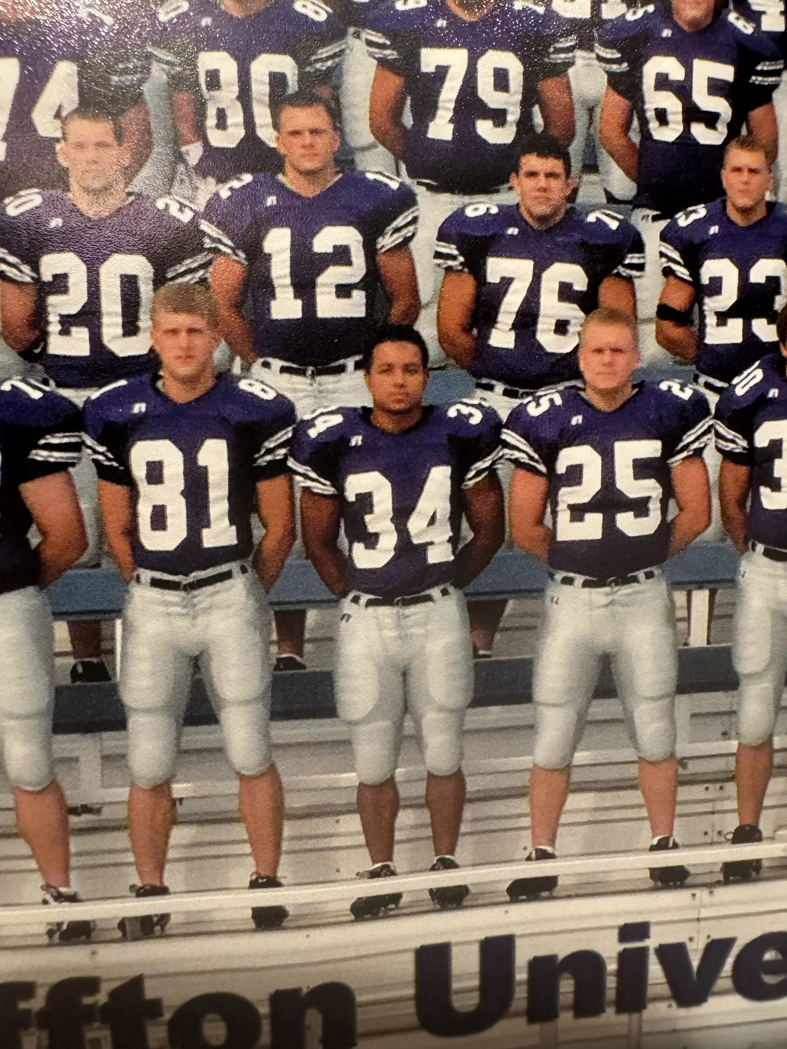 Bluffton University football. I'm number 81