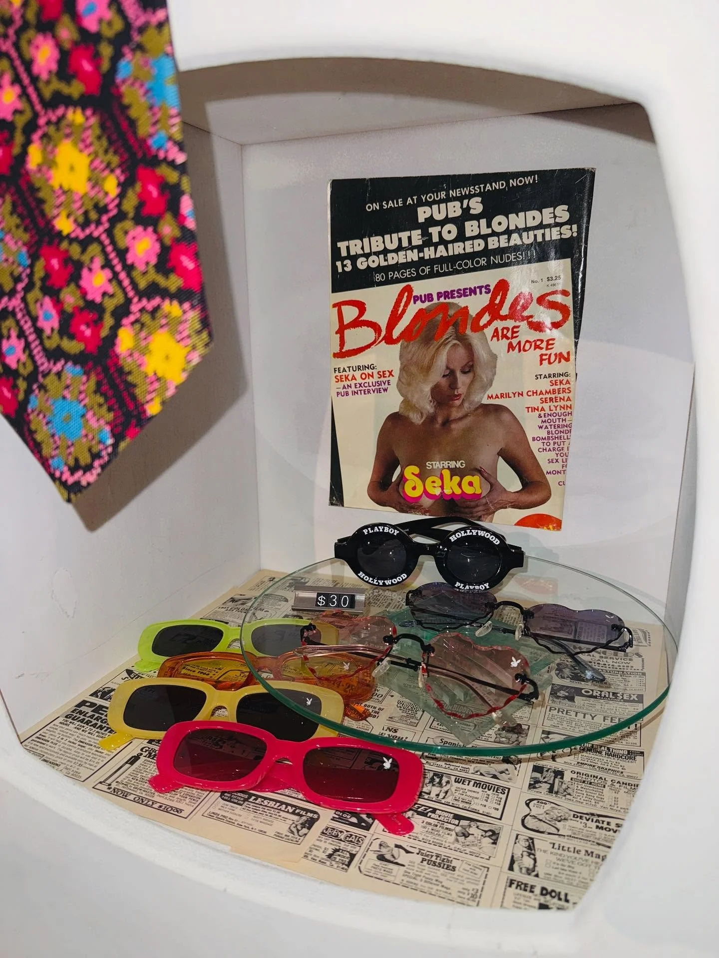 Just in ✨ deadstock playboy sunglasses ✨ along with many other accessories and coats! Come see us today, we&rsquo;re open till 6pm.