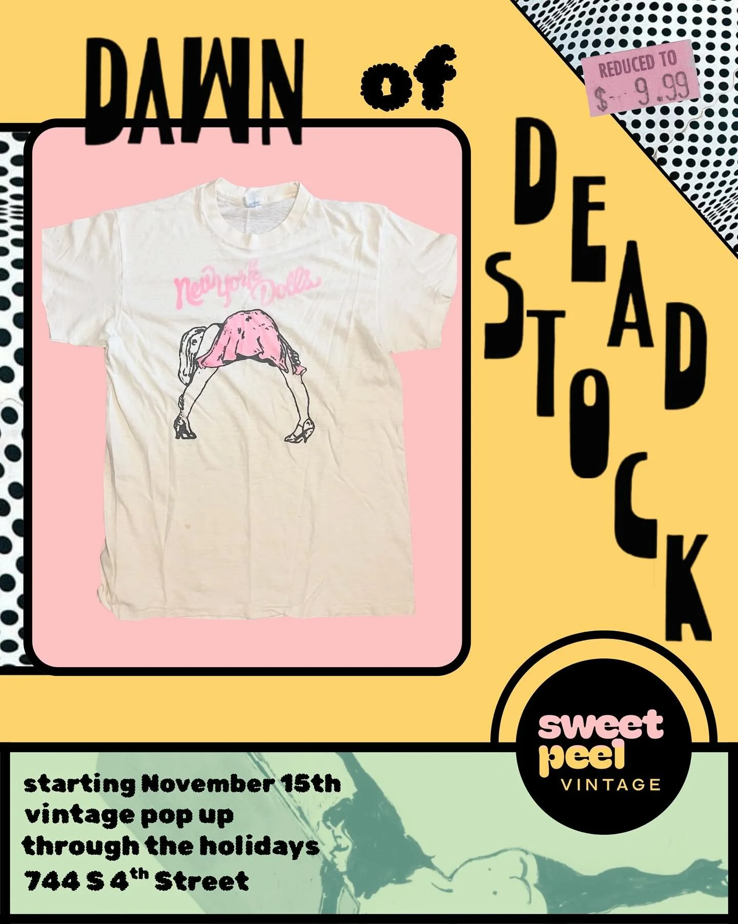 This 𝚂𝚊𝚝𝚞𝚛𝚍𝚊𝚢 November 15th 💥 @dawnofthedeadstock will begin their pop up with us through the holidays. If you like leather, deadstock 80&rsquo;s &amp; 90&rsquo;s, vintage sports gear and real deal band tees then you&rsquo;ll love their coll