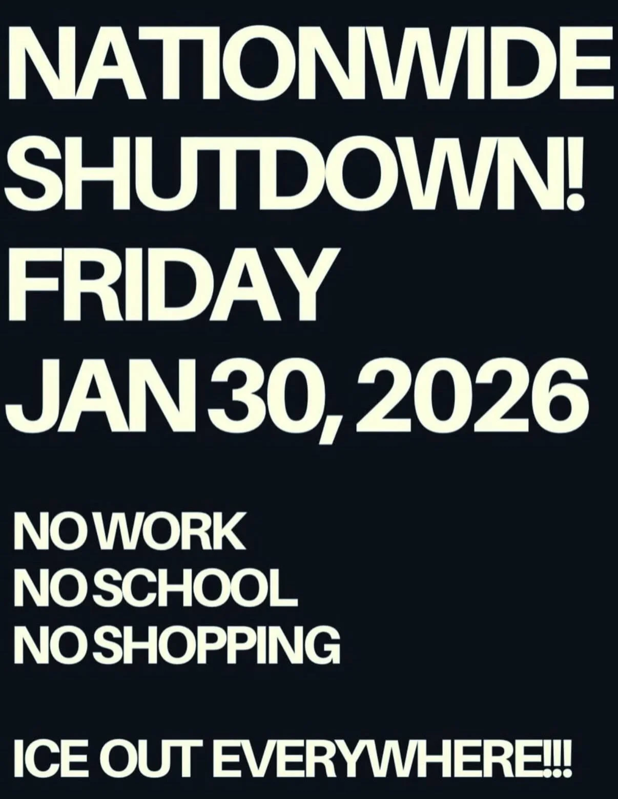 We will be closed today. 
We here at Sweet peel Vintage will be honoring the nationwide shut down on Friday, January 30. Though we are a small business and every penny counts, we want to stand in solidarity against ice. The work doesn&rsquo;t stop he