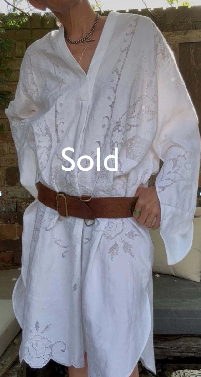 White tailored shirt dress, size 12