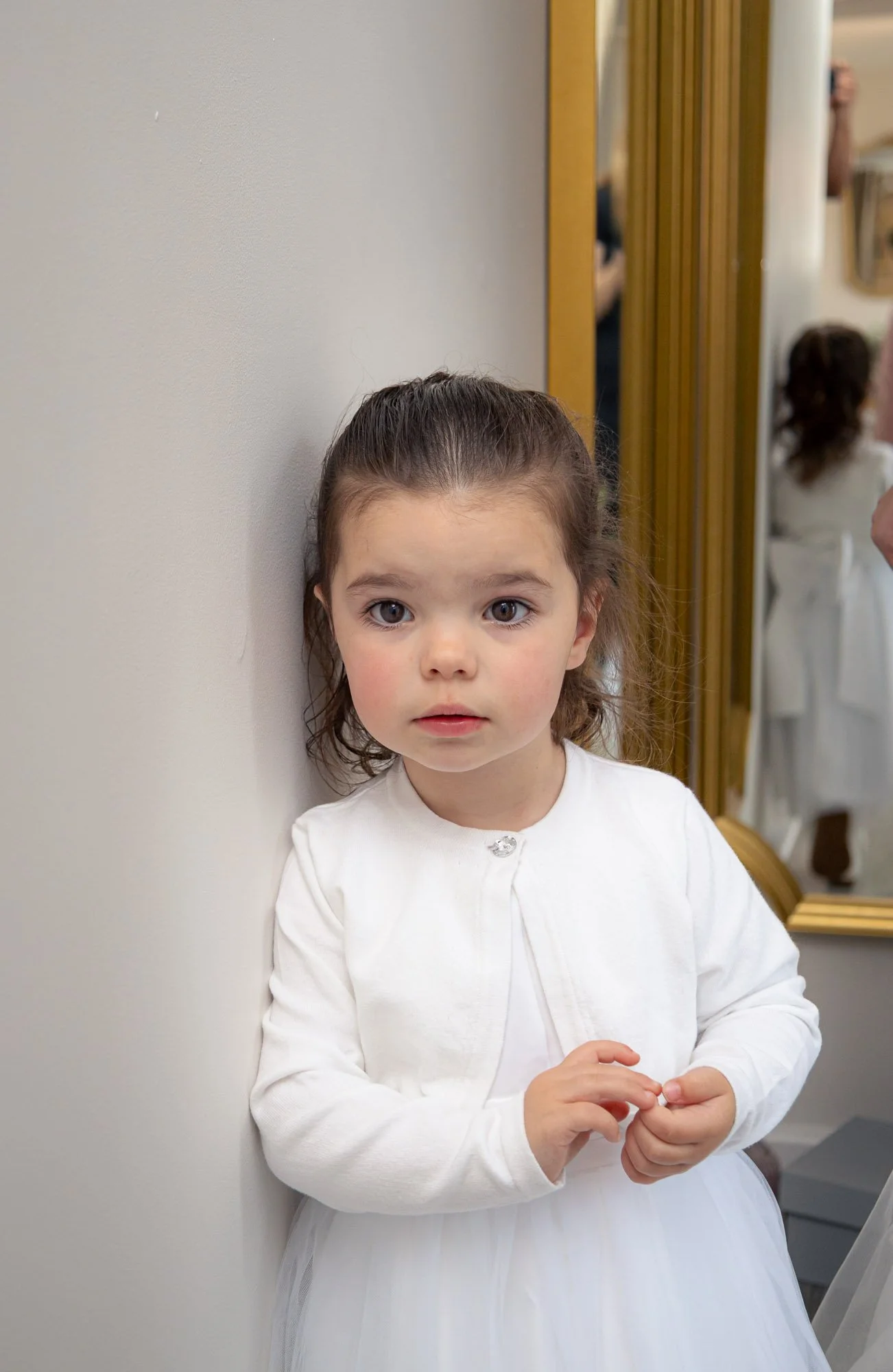 little girl looking, The Orchard, Kent.