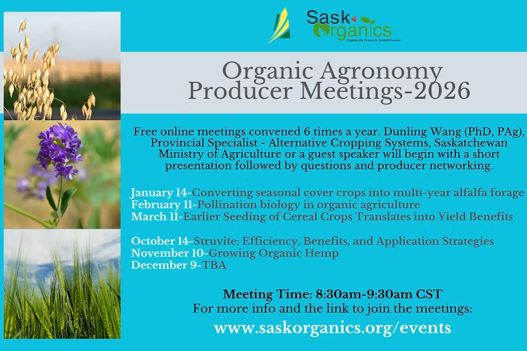Organic Agronomy Producer Meeting: Struvite as Emerging Phosphorus Source