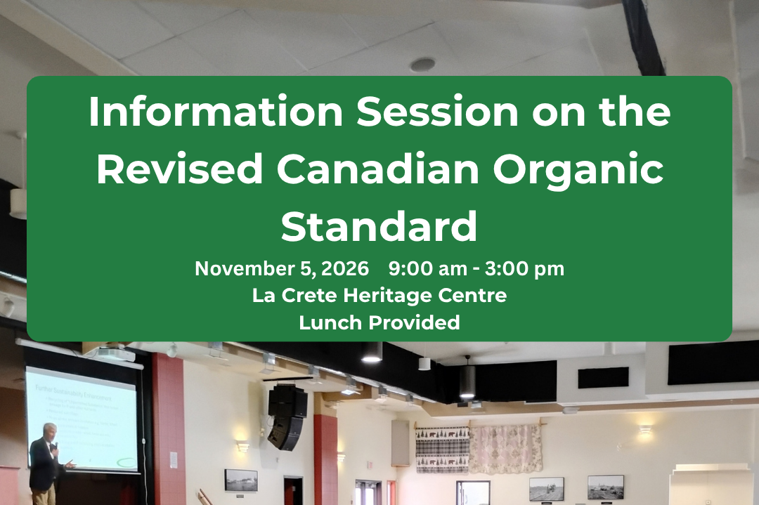 Canadian Organic Standard Information Session