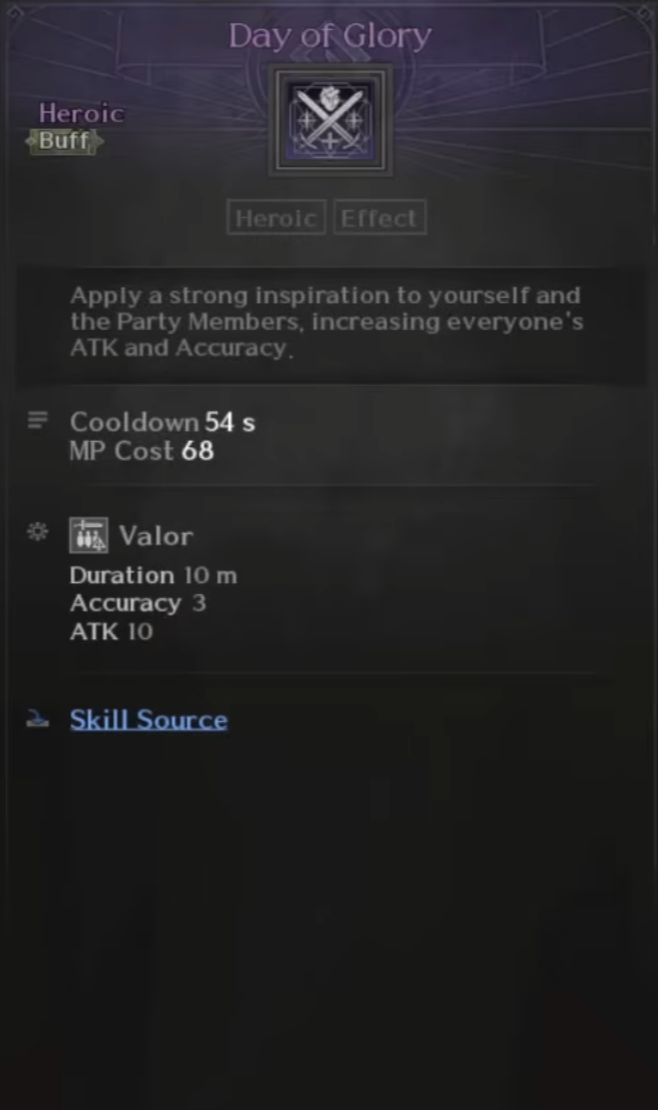 Divine Caster, Healer, Skills, Day of Glory