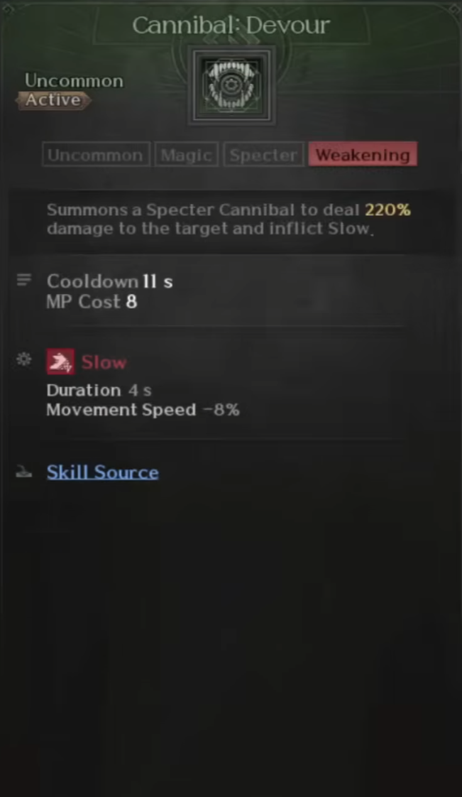 Death Bringer, Skills, Cannibal Devour, Raven 2