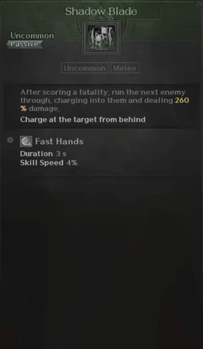 Assasin, Skills, Shadow Blade