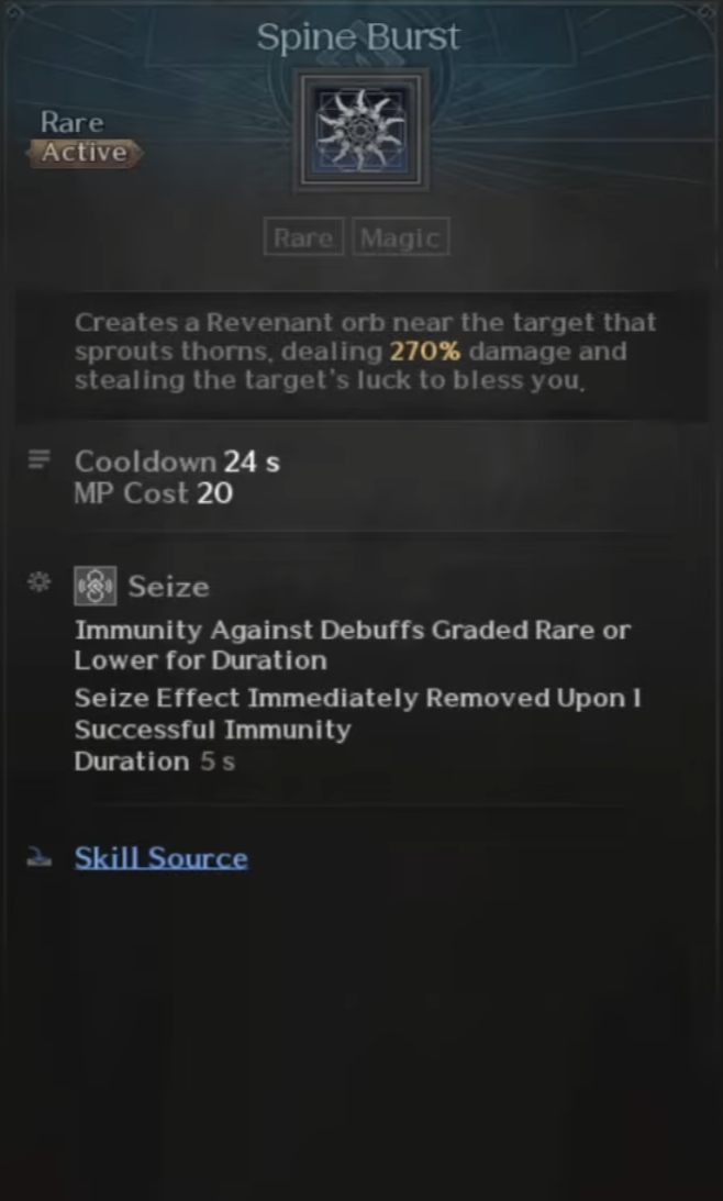 Death Bringer, Skills, Spine Burst, Raven 2