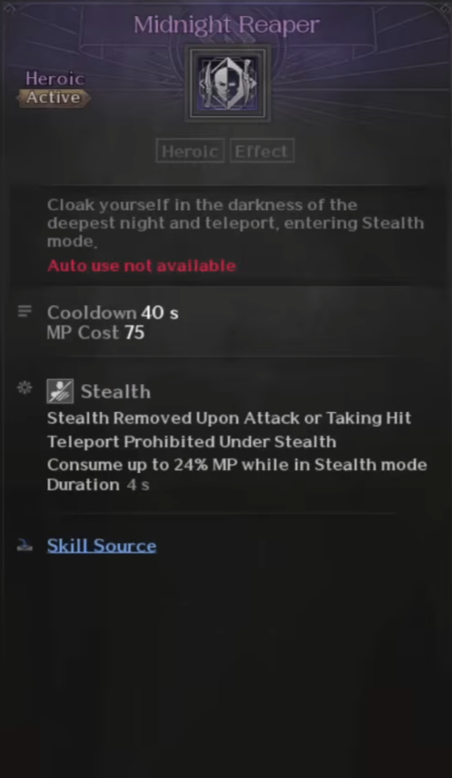 Assasin, Skills, Midnight Reaper