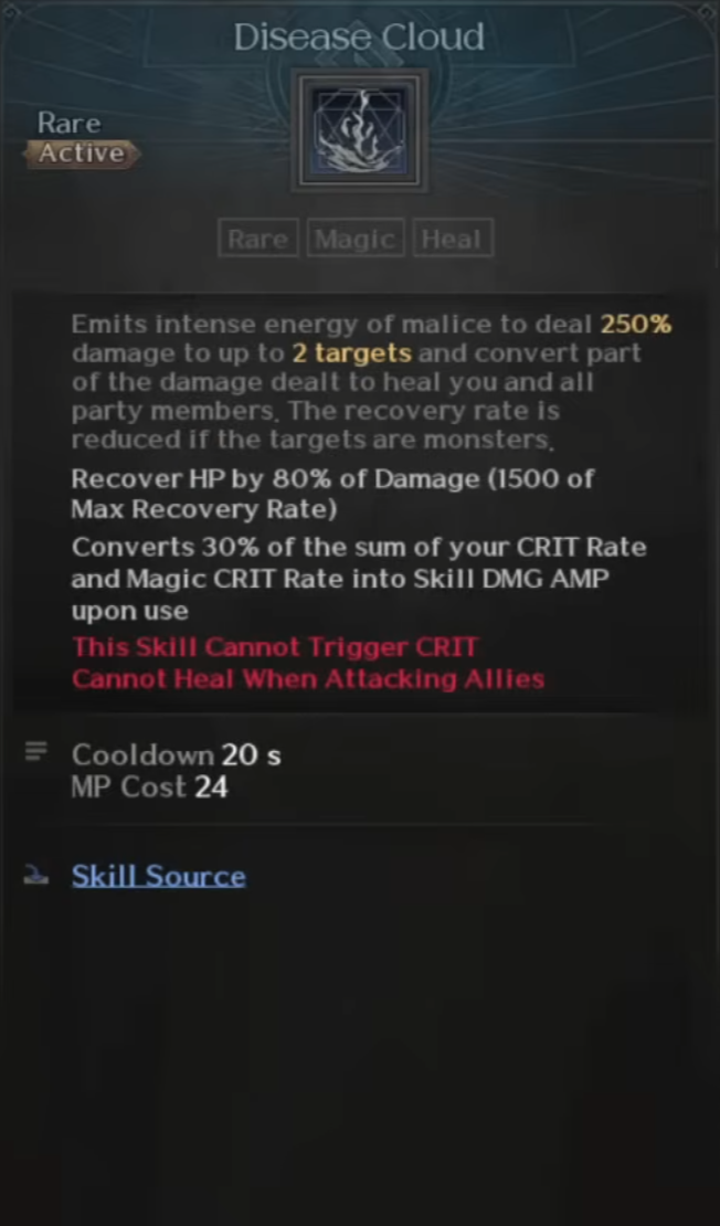 Death Bringer, Skills, Disease Cloud, Raven 2