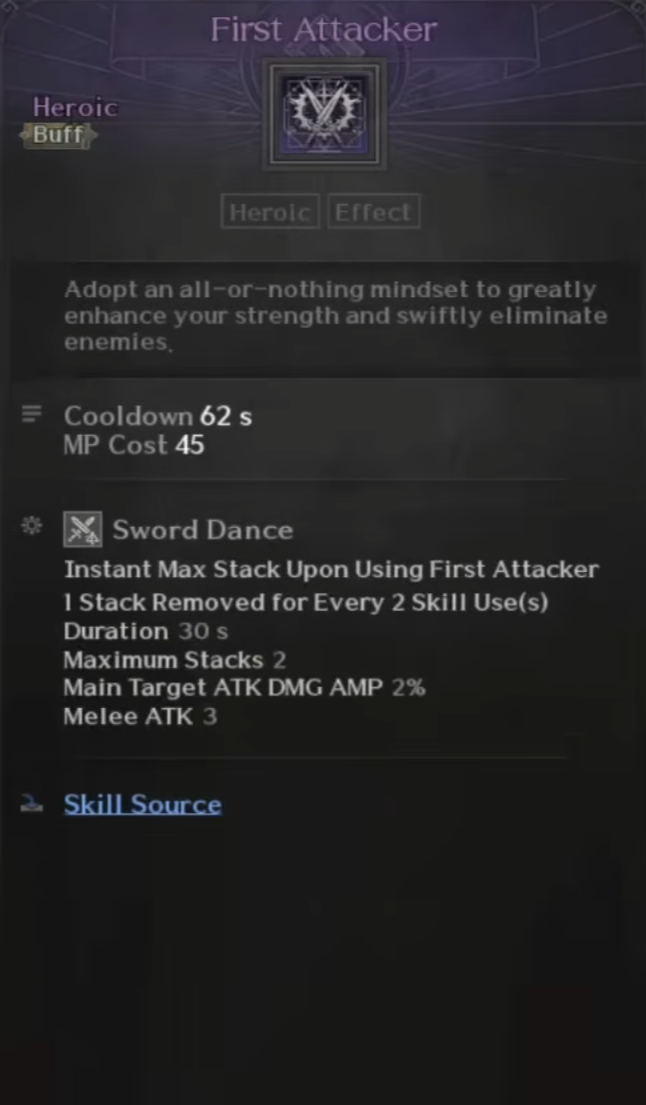 Assasin, Skills, First Attacker