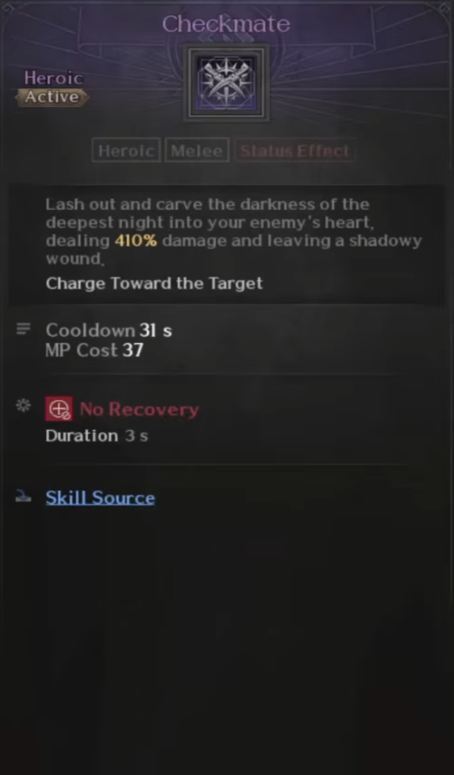 Assasin, Skills, Checkmate