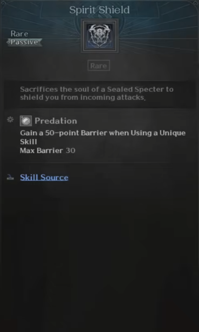 Death Bringer, Skills, Spirit Shield, Raven 2