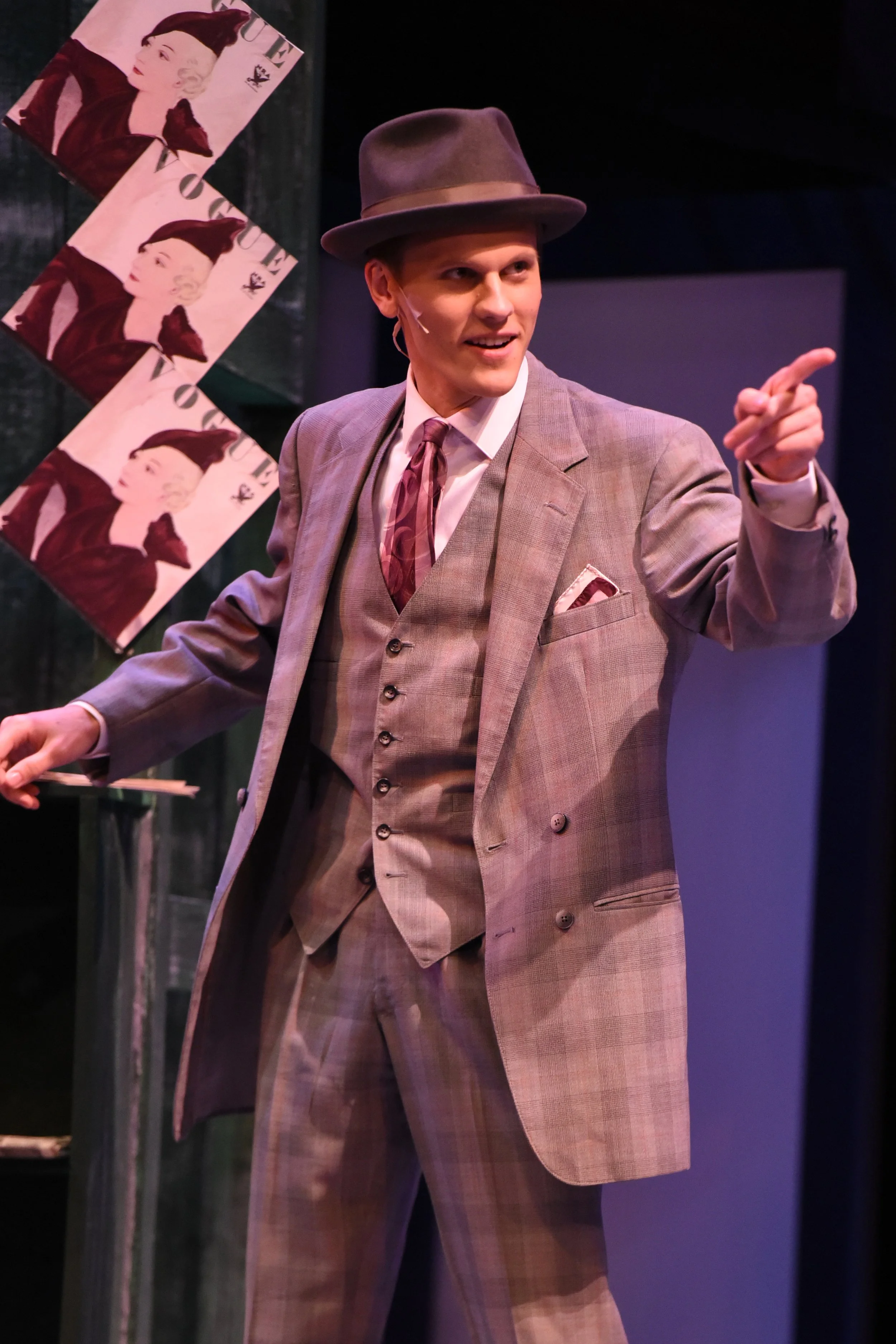 Sky Masterson in the Dobbins Conservatory's production of Guys and Dolls