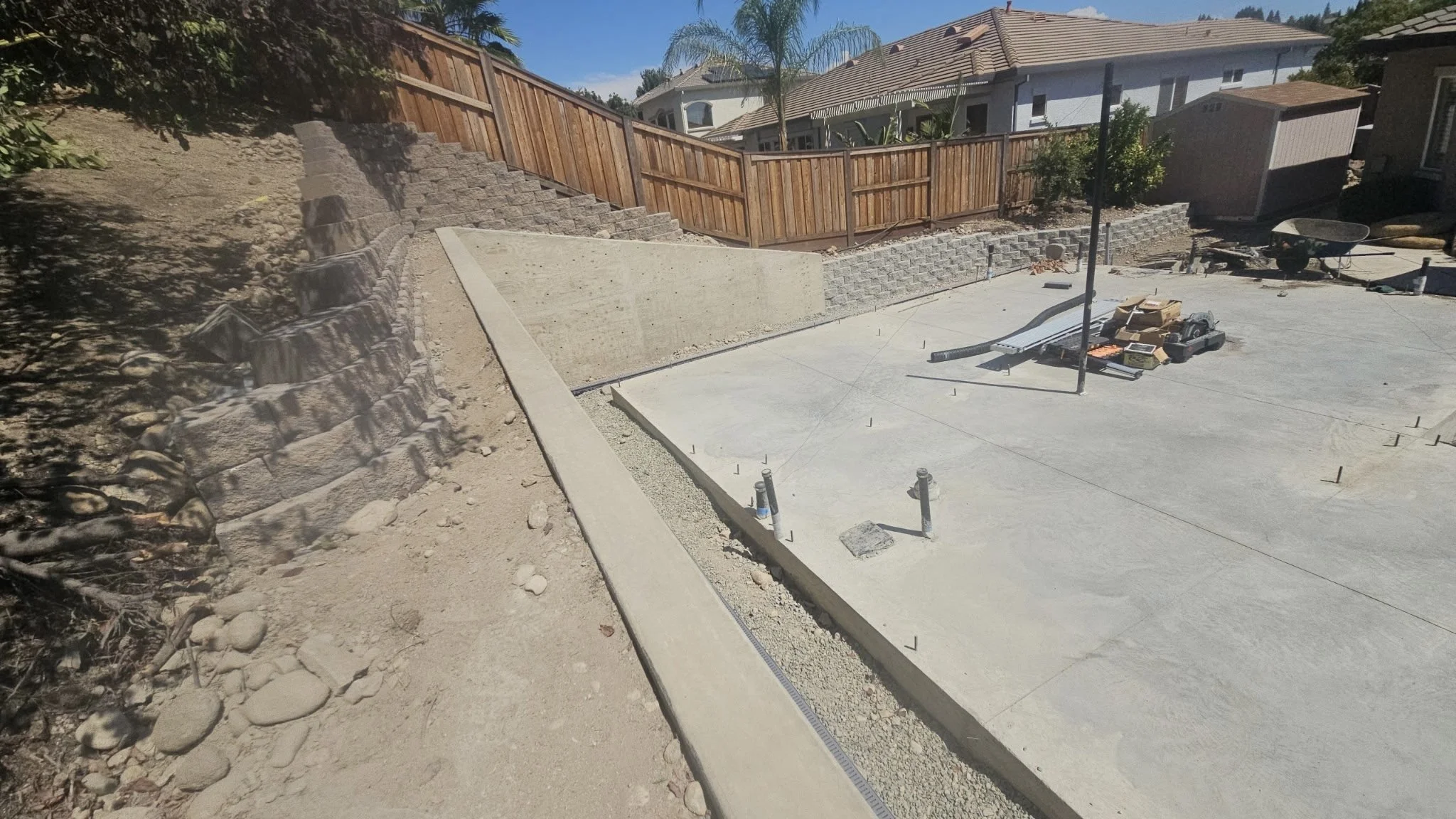Backfill, Compaction & Block Retaining Wall