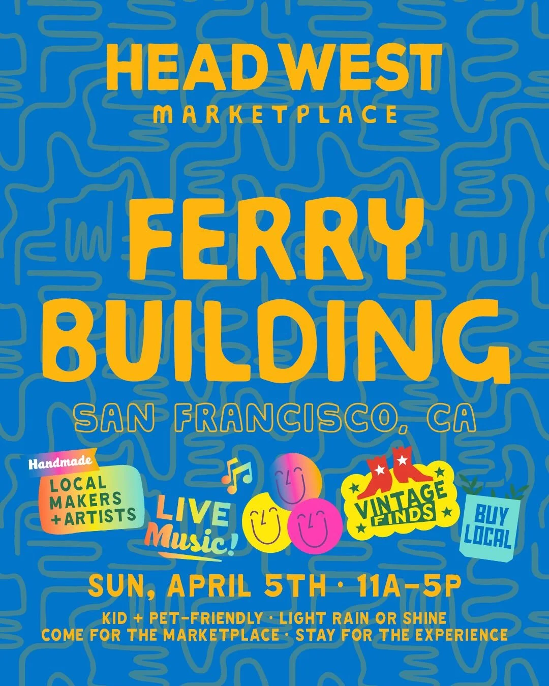 HEAD WEST THIS SUNDAY | SF FERRY BUILDING ⛴
.
Join us this Sunday, April 5th at @ferrybuilding in San Francisco for a Spring Celebration along the Bay waterfront from 11am - 5pm 🌁✨
.
📍Find us on the Ferry Building back plaza &mdash; at the base of 