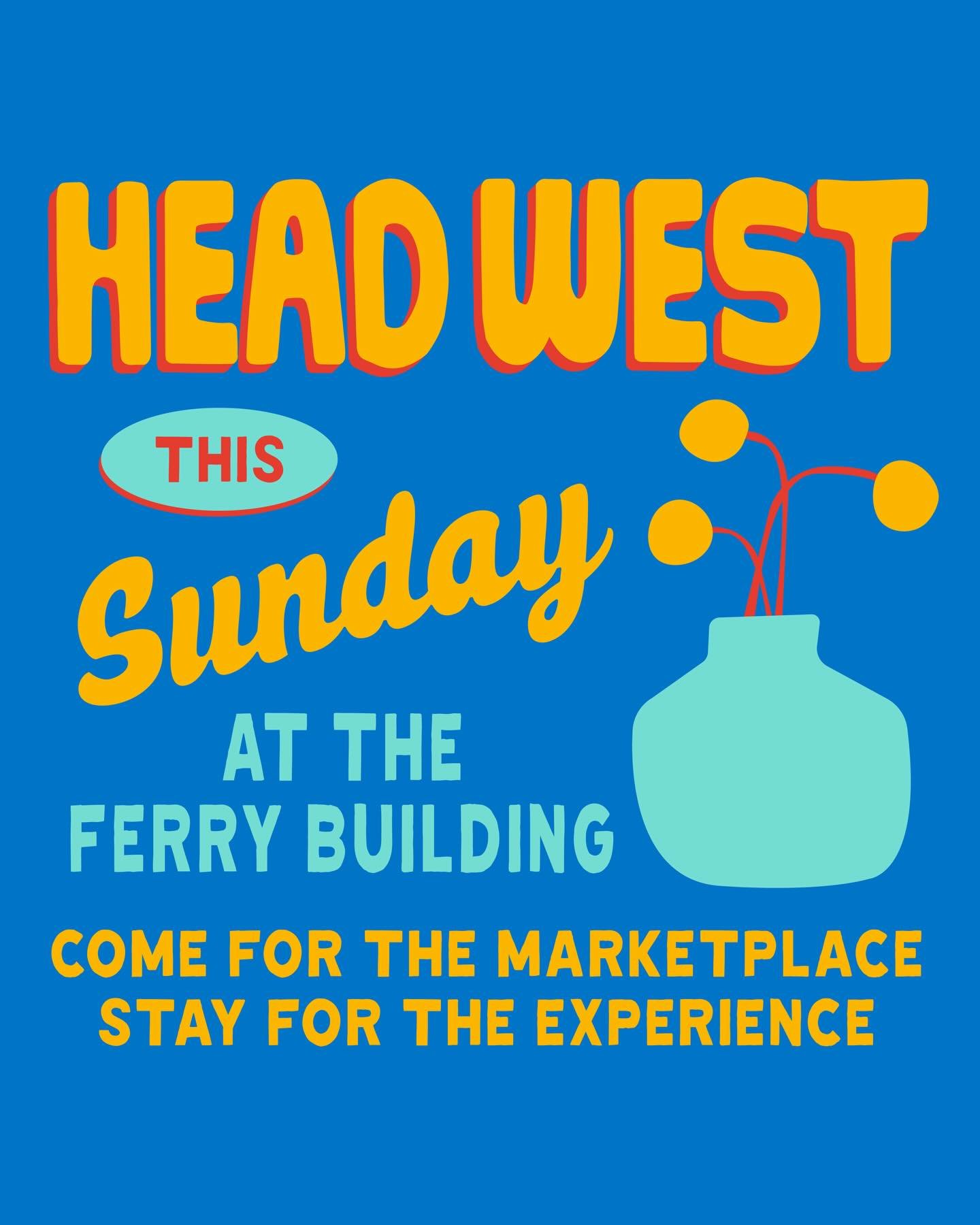 🌞HEAD WEST TOMORROW🌞
.
Come out and join us tomorrow, April 5th at the San Francisco @ferrybuilding along the Bay waterfront from 11am - 5pm ⛴️✨
.
📍Find us on the Ferry Building back plaza &mdash; with epic views, at the base of multiple ferry lin