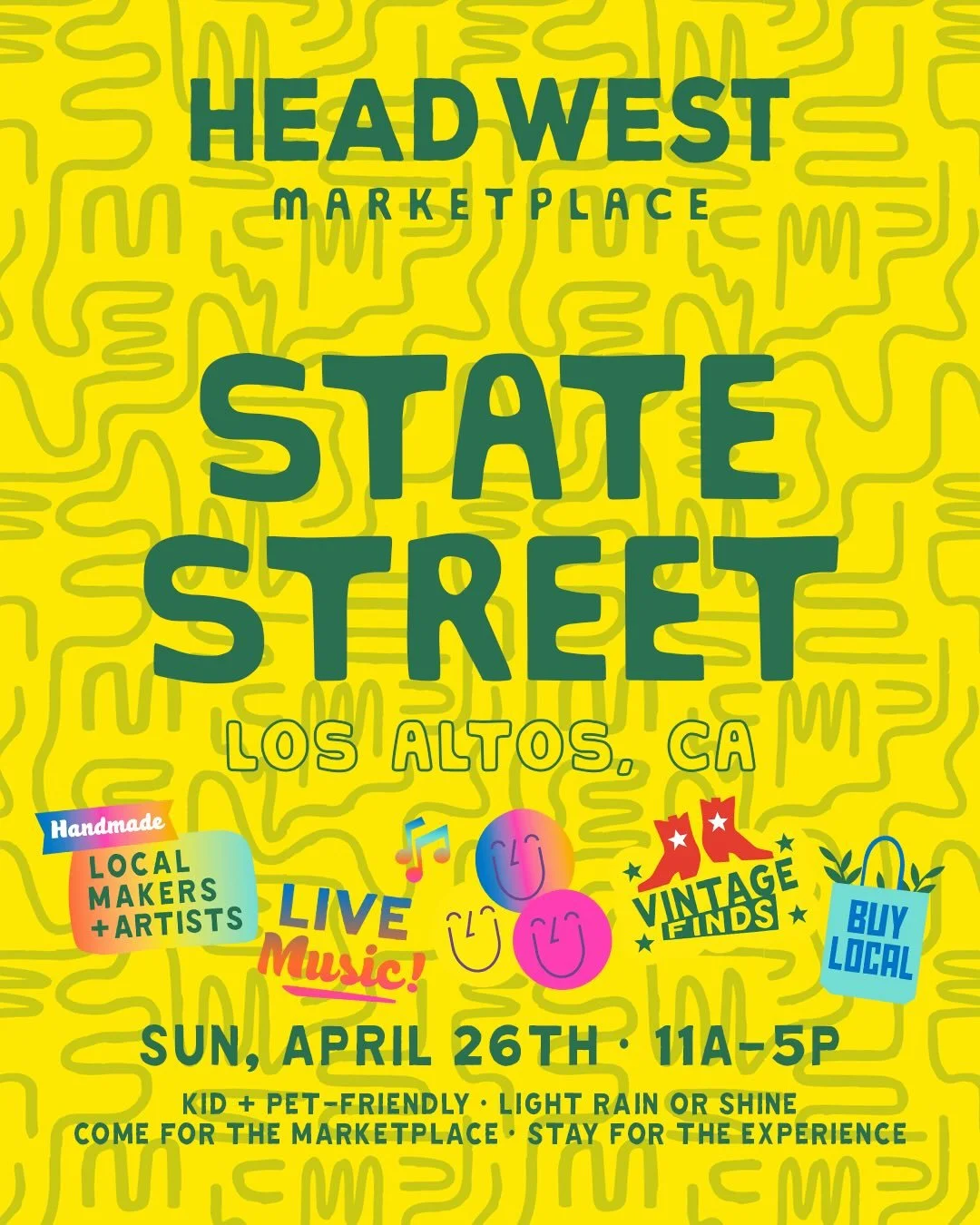 🍃🏘️ HEAD WEST THIS SUNDAY | STATE STREET IN LOS ALTOS 🍃🌞
.
Join us this Sunday, April 26th on State Street in the heart of Los Altos 🥳 In partnership with the Los Altos Village Association @dtlosaltos + the City of Los Altos @cityoflosaltos ✨
.
