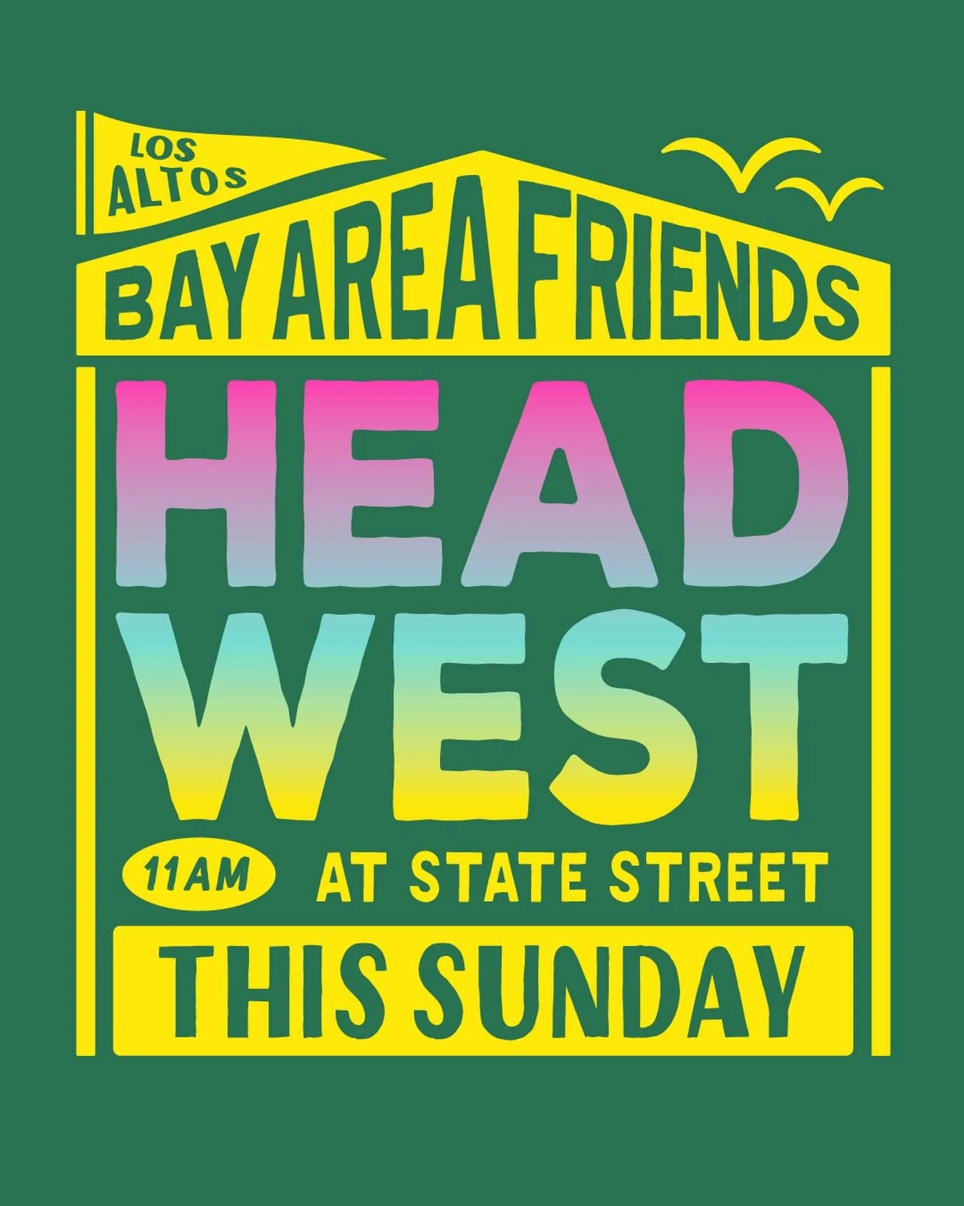 🌞HEAD WEST THIS SUNDAY🌞
.
Join us this Sunday, April 26th on State Street in the heart of Los Altos 🥳 In partnership with the Los Altos Village Association @dtlosaltos + the City of Los Altos @cityoflosaltos ✨
.
📍Find us outside @statestreetmarke