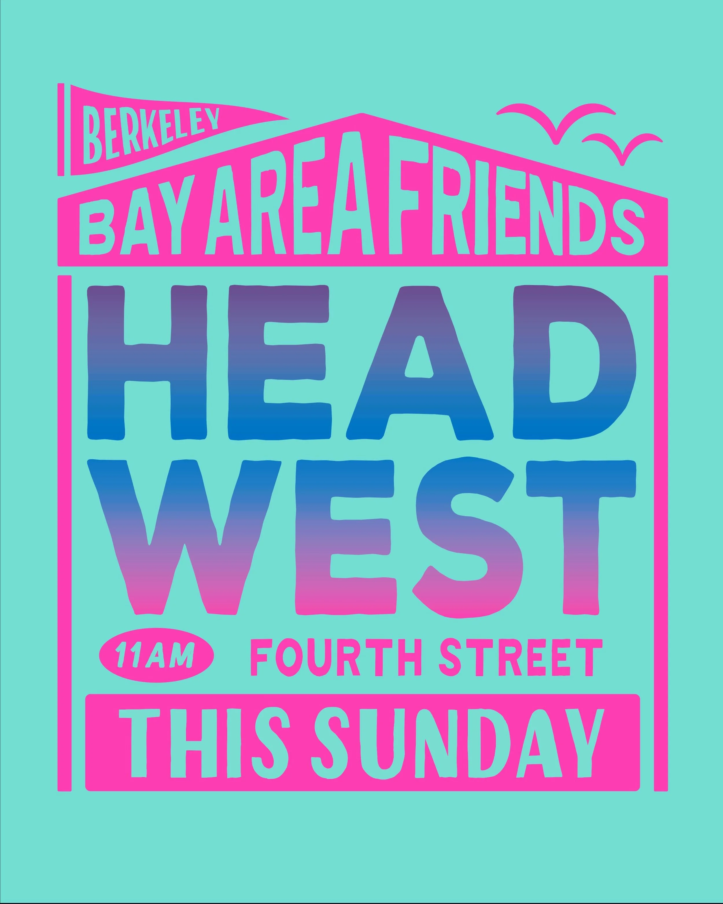 🌞HEAD WEST THIS SUNDAY🌞
.
Kick off your summer with us as we head back to Fourth Street in iconic Berkeley, CA | This Sunday, May 21st from 11a - 5p ✨
.
📍Find us at 1717-D Fourth Street *right next to @rejuvenation * and just 2 miles from the UC B